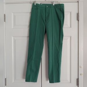 United Colors of Benetton green slim pants size 6 chino trousers pockets